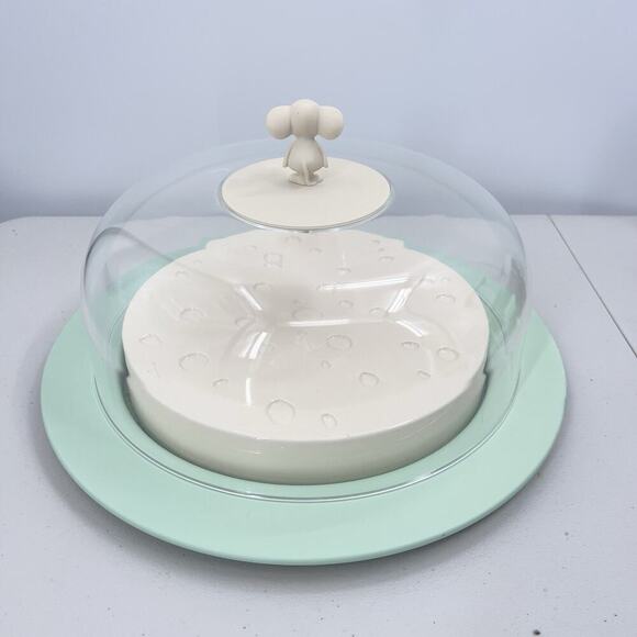 Vintage 1995 Alessi MG30 Cheese Plate & Dome by Michael Graves - Picture 4 of 12